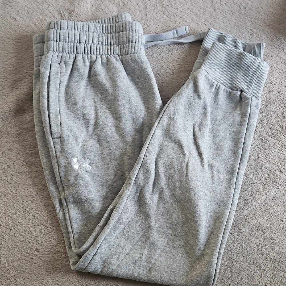Girls Under Armour Gray Jogger Sweatpants